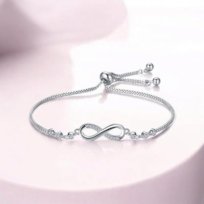 Infinity Diamond Gold Love Knot Bracelet