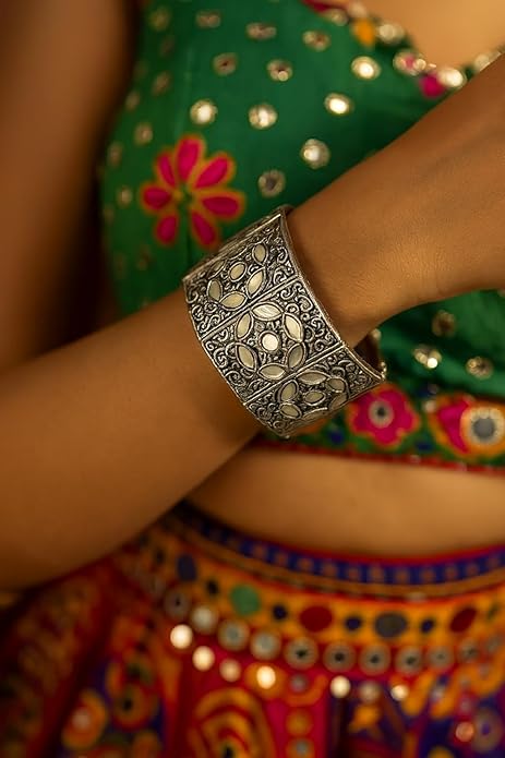 Womens Stretch Bracelets Oxidised Afghani Design
