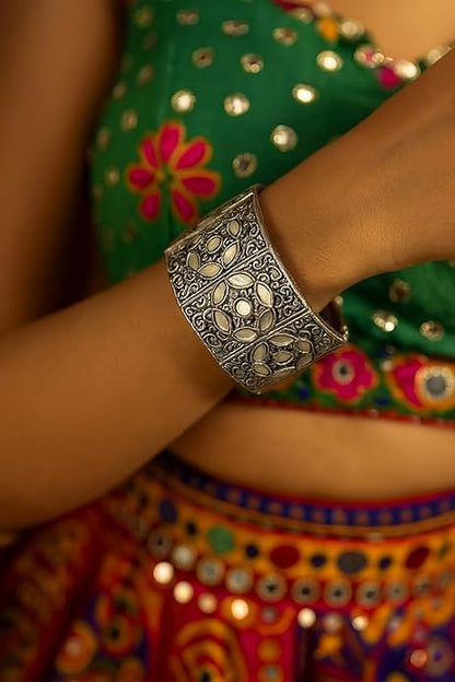 Womens Stretch Bracelets Oxidised Afghani Design