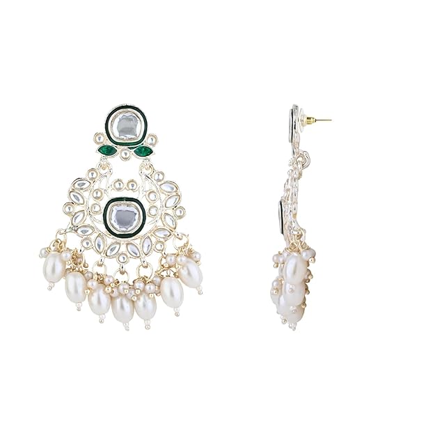 Choker Necklaces for Women in Traditional Meenakari Kundan and Pearl Choker Necklace Jewellery Set