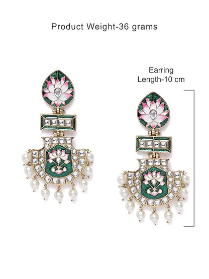Dangle earrings India inspired by traditional craftsmanship