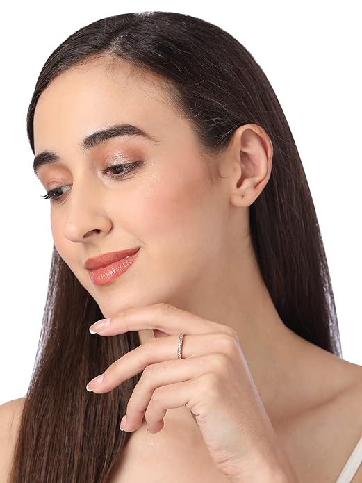 Rose Gold Cubic Zirconia Engagement Ring