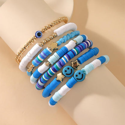 7-Pcs Colorful Beaded Bracelet Set for Friends
