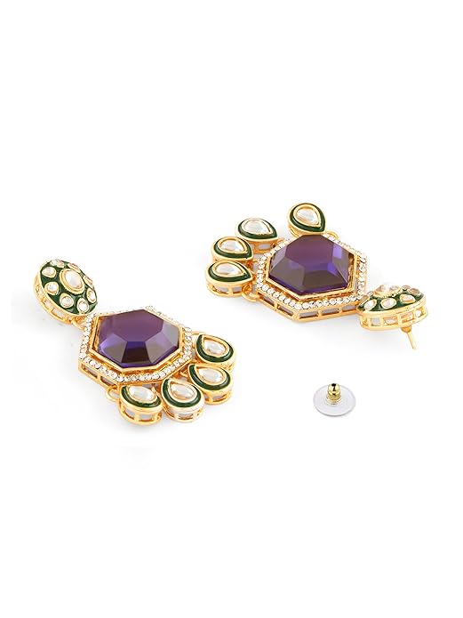 Indian Choker Set Purple Green Meenakari Set