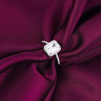 Silver Love Ring Cartier Style in 925 Sterling Silver Zircon Adjustable Design