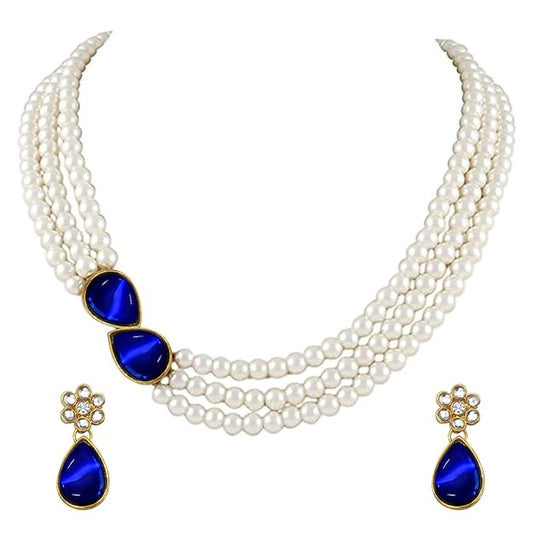Green Necklace Set Faux Crystal Gift Set