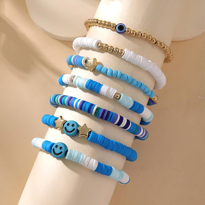 7-Pcs Colorful Beaded Bracelet Set for Friends