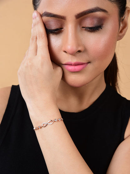 Infinity Diamond Gold Love Knot Bracelet