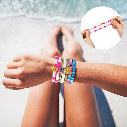 7-Pcs Colorful Beaded Bracelet Set for Friends