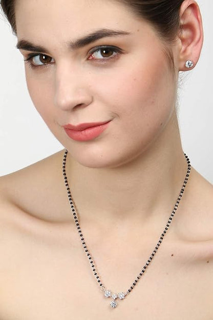 Simple mangalsutra with delicate chain design