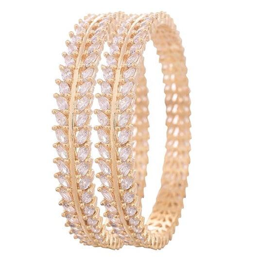 Gold Plated Marquise American Stone Bangles