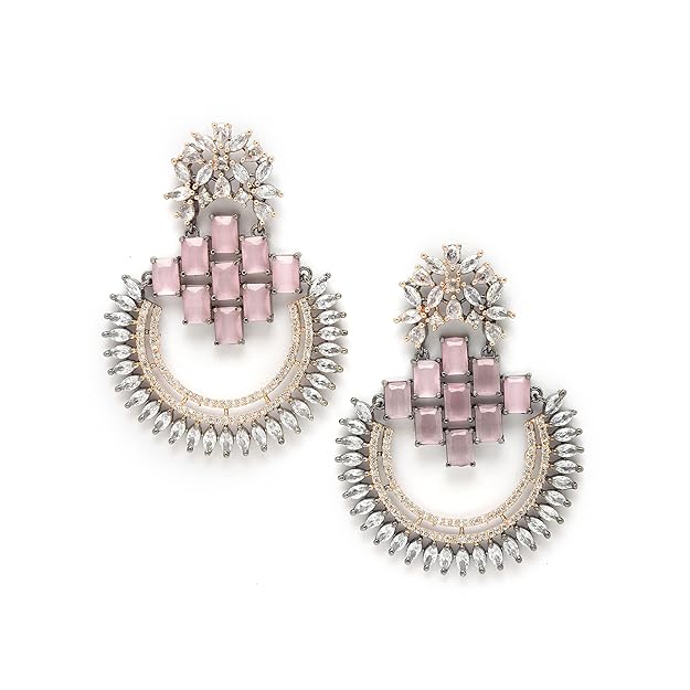 American Diamond Chandbali Earrings