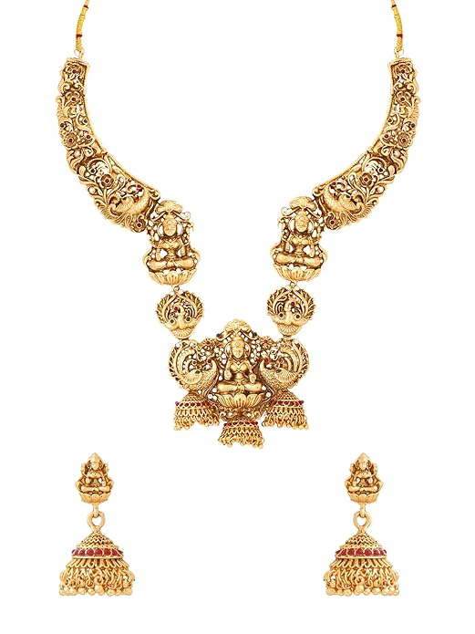 Gold Plated Traditional Temple Jewellery Set