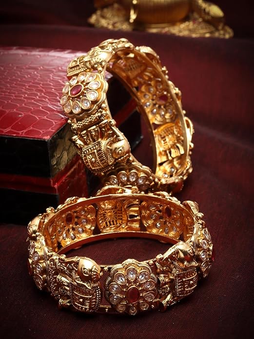 Temple Jewellery Bangles | Set of 2