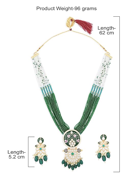 Meenakari kundan necklace with rich ethnic craftsmanship