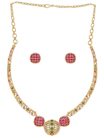 Bridal Temple Jewellery CZ Choker Necklace