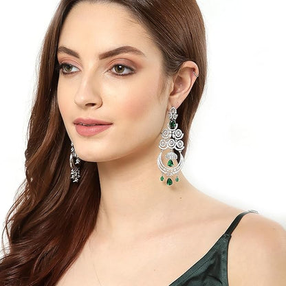 Diamond earrings that dangle with graceful movement