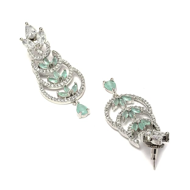 Diamond dangle earrings with luxurious elegant finish