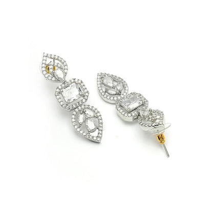 American diamond emerald necklace with rich green stones