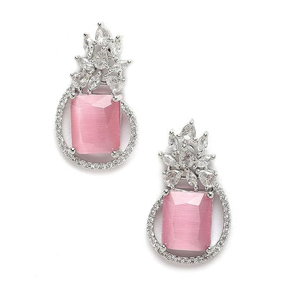 American Diamond Paisley Stud Earrings
