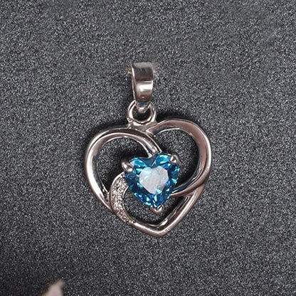 Silver Heart Pendant Necklace in 925 Sterling Silver with Optional Chain