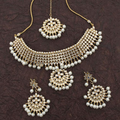 Bridal Kundan Jewellery Pearl Choker Set