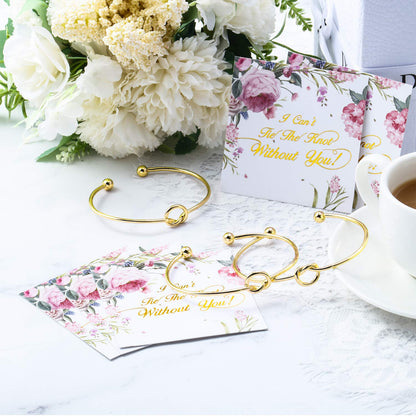 Love Knot Bangle Bracelet Set -Gold- (10 Pcs)