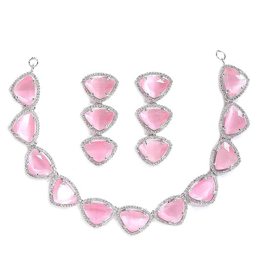American Diamond Indian Jewellery Set