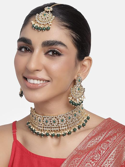 Necklace and Earring Set in Crystal and Faux Pearl Jewellery Gift Set for Women