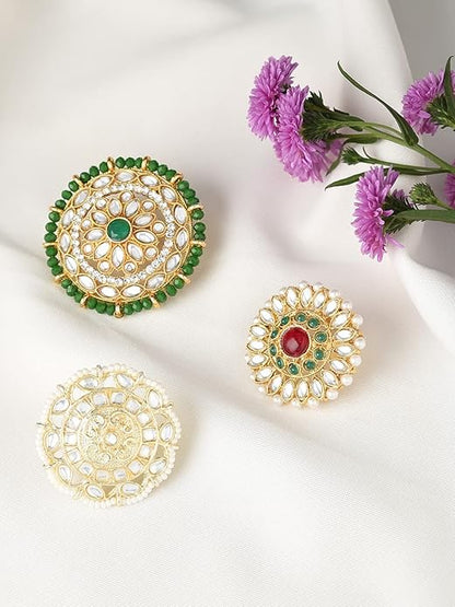 Indian Bridal Wedding Collection Ring Set of 3