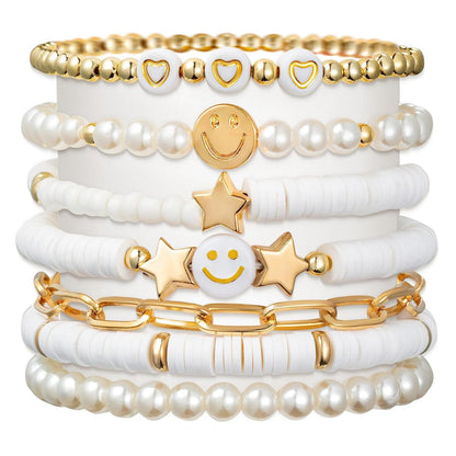 7-Pcs Colorful Beaded Bracelet Set for Friends