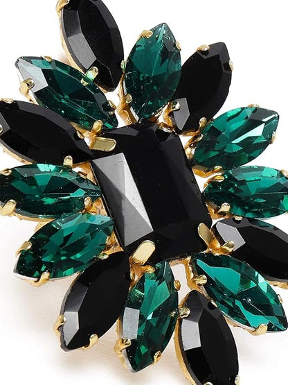 Black tourmaline ring with bold statement design