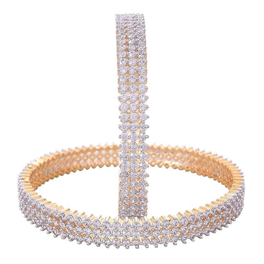 AD Jewellery White American Diamond Bangles