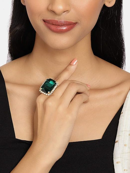 Women's Crystal Rings Combo of 3