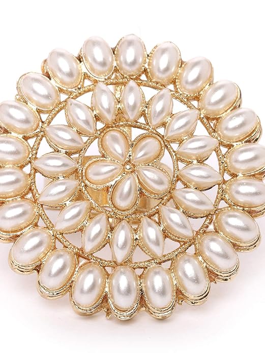Pearl Floral Traditional Engagement Ring