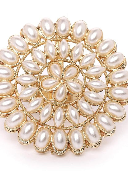 Pearl Floral Traditional Engagement Ring