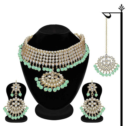 Bridal Kundan Jewellery Pearl Choker Set