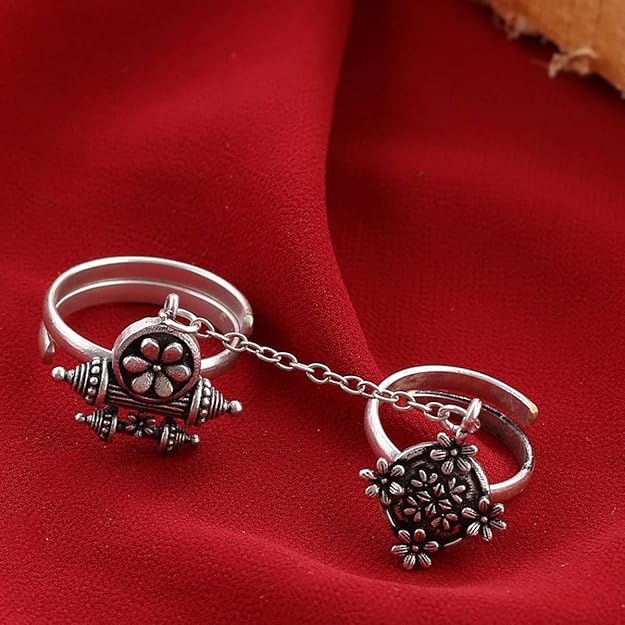 Oxidised Adjustable Statement Ring