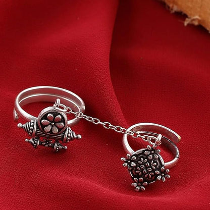 Oxidised Adjustable Statement Ring