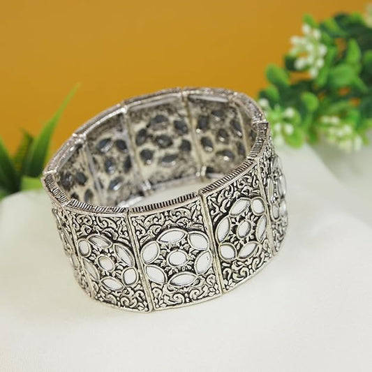 Womens Stretch Bracelets Oxidised Afghani Design