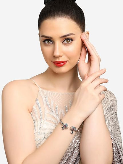 Stone Kada Bracelet for Women Silver Color