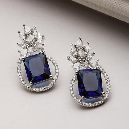 American Diamond Paisley Stud Earrings