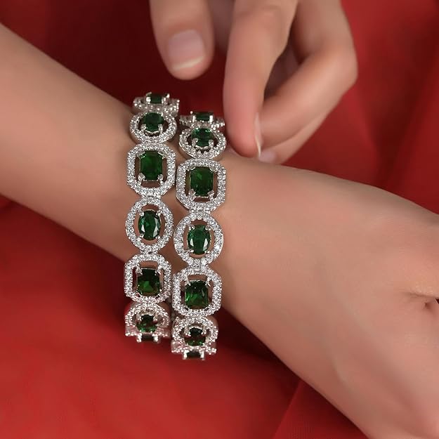 Emerald Green CZ Bangles
