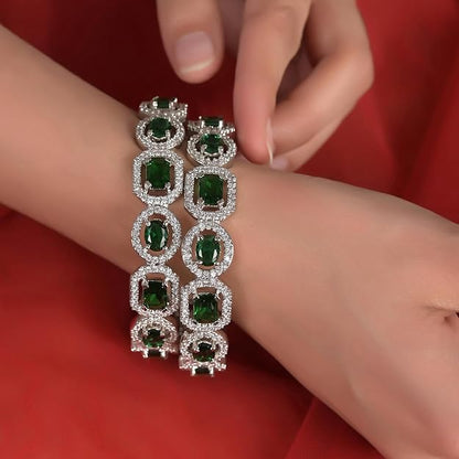Emerald Green CZ Bangles