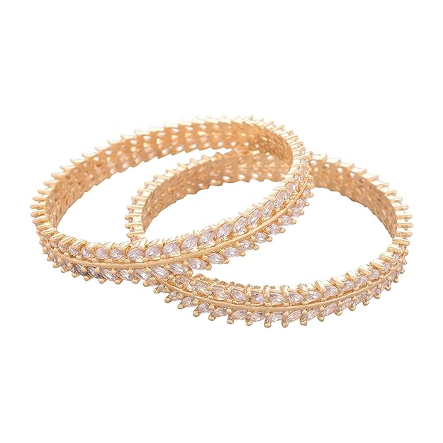 Gold Plated Marquise American Stone Bangles