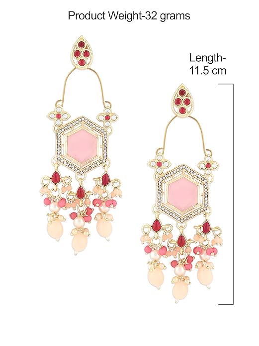 Meenakari kundan earrings with rich ethnic craftsmanship