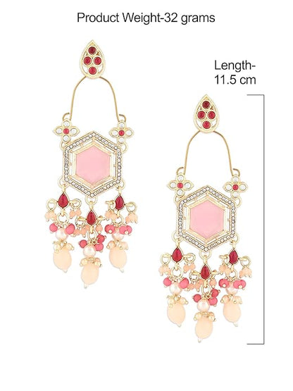 Meenakari kundan earrings with rich ethnic craftsmanship