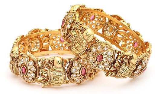 Temple Jewellery Bangles | Set of 2