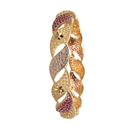 American diamond kada with traditional Indian styling