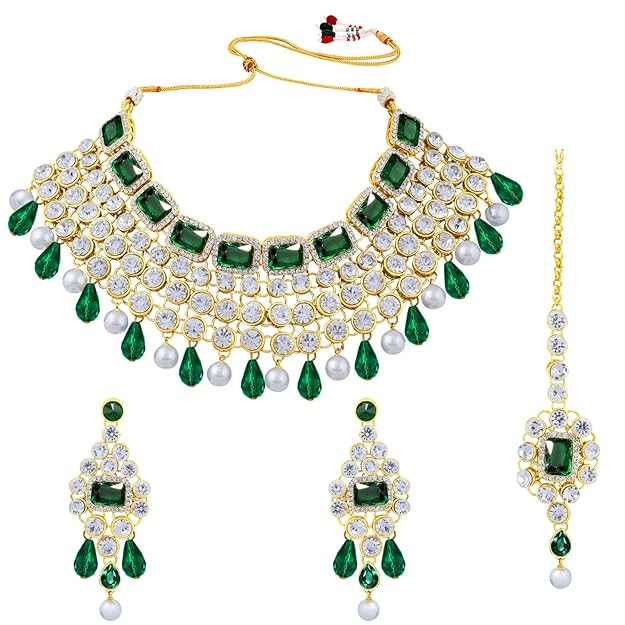 Crystal choker necklace with elegant sparkle